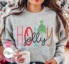 Christmas Sweatshirt Ideas, Sweatshirt Svg, Christmas T Shirt Design, Trendy Shirt Designs, Holly Jolly Christmas, Ornament Svg, Holiday Svg, Jolly Christmas, Vinyl Shirts