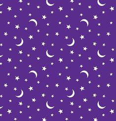 stars and crescents on a purple background