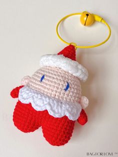 BagForLove - Santa Claus Crocheted Christmas Doll Keychain - Perfect for Keys or Bag Crochet Santa, Christmas Material, Christmas Dolls, Crochet Keychain, Car Keychain, Car Keys, Christmas Crochet, Green Bag, Festive Christmas