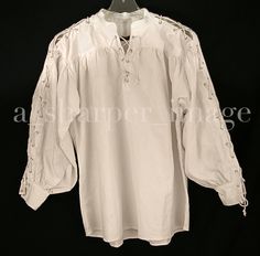 Period Outfits, Medieval Shirt, Ren Fair, Collarless Shirt, Bell Sleeve Shirt, Pirate Shirts, Period Outfit, Lace Shirt, Larp