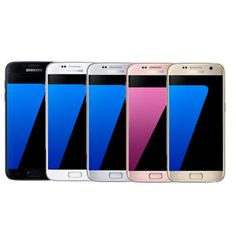 five samsung phones lined up in different colors