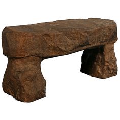 a stone bench made to look like a rock