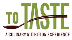 the logo for to taste, a culinary experience