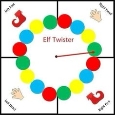 a clock with different symbols around it and the words eff twister written in red