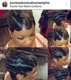 Wave Styles For Short Black Hair, Short Fingerwave Styles, Short Hair Extensions, Bohemian Braid, Finger Wave