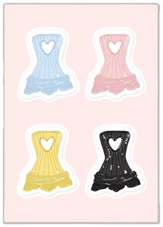 Heart Cutout Dress, Dress Sticker, Cutout Dress, Printable Stickers, Sticker Sheet, Sabrina Carpenter, Felt Crafts, Wedding Shop, Sticker Sheets