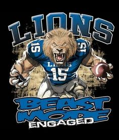 a lion wearing a football uniform with the words bears engaged on it's chest