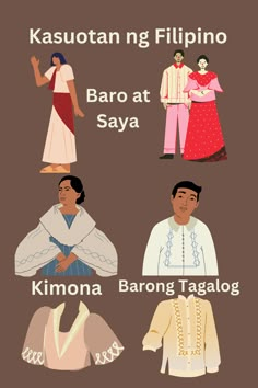 an image of people in different ethnic dress from the philippines to the usa and australia