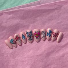 Melanie Martinez Nails, Melanie Martinez Tattoo, Martinez Tattoo, Melanie Martinez Birthday, Trilogy Tour, Really Cute Nails, Nail Length, Simple Nail Designs, Cuticle Pusher