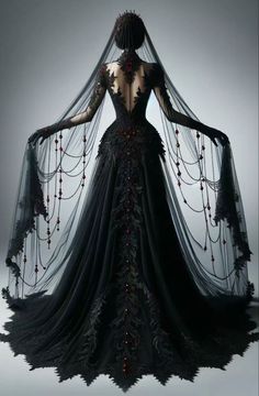 Vampire Inspired Wedding Dress, Evil Princess Dress, Dark Fantasy Wedding Dress, Dark Wedding Dress, Gothic Ball Gown, Traditional White Wedding, Romance Wedding Dress, Goth Wedding Dresses, A Black Wedding