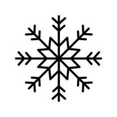 a black and white snowflake on a white background