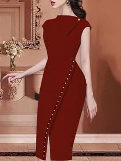 Afrikaanse Mode, Model Design, Wrap Dresses, Stil Elegant, Classy Dress Outfits, Dress Indian Style, Bodycon Dresses, Trend Fashion, African Fashion Dresses