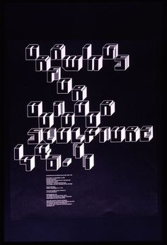 a black and white poster with many cubes on it