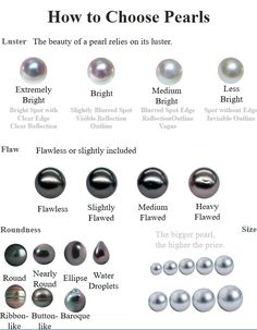 Different Types Of Pearls, Gothic Maximalism, Pearl Size Chart, Types Of Pearls, Pearl Clam, Black Tahitian Pearls, Classic Pearl Jewelry, Tahitian Pearls Jewelry