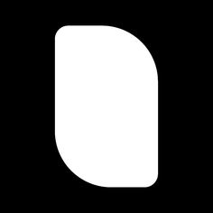 the letter d is white on a black background