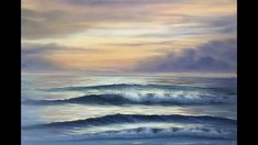 an oil painting of waves in the ocean