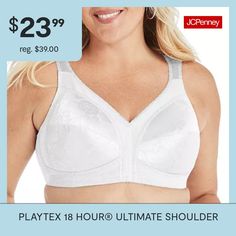 Deemed a Gotta-Have-It item for value you can count on every day! Comfort You DeserveNo Slip, Back Adjustable, Comfort Cushion Straps To Help Relieve Pressure On The Shoulders And Prevent Dig-In.Wireless Comfort.No Itchy Tags, We Are All Tagless.Support You Can TrustFuller Cups With Supportive M-frame For Amazing Support.TruSupport Bra Design That Provides A 4-way Support System: Extra Side And Extra Back Support, Fuller Cups To Reduce Spillage, And Designed With Comfort Strap(R) For All-day Co… Full Coverage Medium Support Sports Bra, Sweat Resistant, Nylon Sports Bra With Built-in Padding And Medium Support, Low-cut Nylon Bra With Built-in Support, Adjustable Full Coverage Bra With Built-in Bra, Nylon Sports Bra With Built-in Bra And Underwire, Full Coverage Bra, Full Figured, Bra