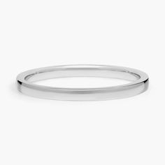 a plain white gold wedding band