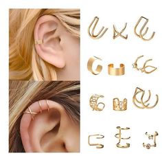 several different types of ear piercings