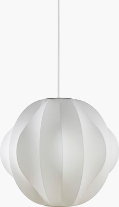 a white light hanging from a ceiling fixture