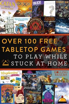 over 100 free tabletop games to play while stuck at home