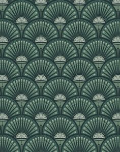 an art deco style wallpaper with fan design