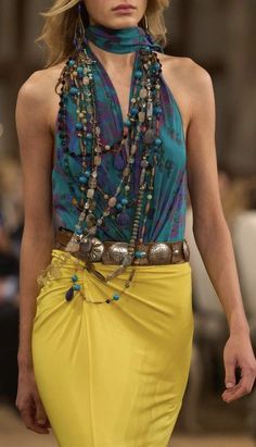 Runway Fashion 2024 Trends, Ralph Lauren Spring Summer 2024, Ralph Lauren Spring 2024, Summer Trends 2024 Fashion, Ralph Lauren Fashion Show, Beaded Clothing, Ralph Lauren Style, Street Style Chic, Elba