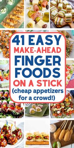 camping appetizers make ahead Easy Skewer Appetizers, Toothpick Appetizers Easy, Foods On A Stick, Party Food Easy Cheap, Finger Foods Easy Party, Cheap Party Food, Appetizers For A Party, Easy Finger Foods, Cheap Appetizers