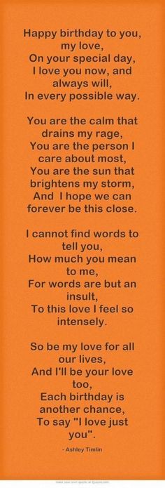 an orange birthday card with the words happy birthday to you