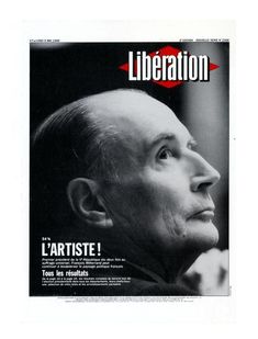 the front cover of liberation magazine, with an image of a man in black and white