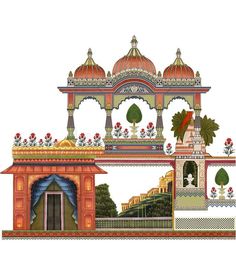 Mehndi Caricature, Mughal Elements, Movie Poster Project, Building Architecture Design, Temple Building, Trees Png