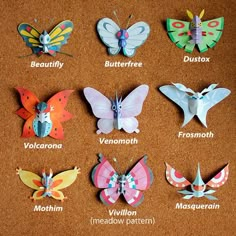 there are many different types of paper butterflies