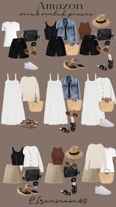 Dawn’s Amazon storefront's Amazon Page Mix And Match Capsule Wardrobe, Mix N Match Outfits, Mix And Match Outfits, Chic Capsule Wardrobe, Capsule Wardrobe Casual, Capsule Wardrobe Women, Spring Summer Capsule Wardrobe, Fashion Capsule Wardrobe, Summer Capsule