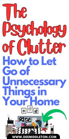 the book cover for the psyclody of clutter how to let god's necessary things in your home