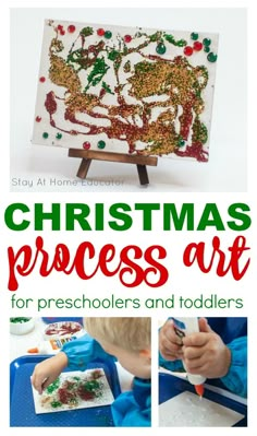 christmas process art for preschoolers and toddlers