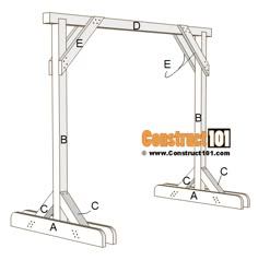 a drawing of a standing desk frame with the letters e and f on each side