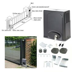 the diagram shows how to install an automatic gate and lock for your home or business