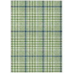 a green and blue plaid fabric