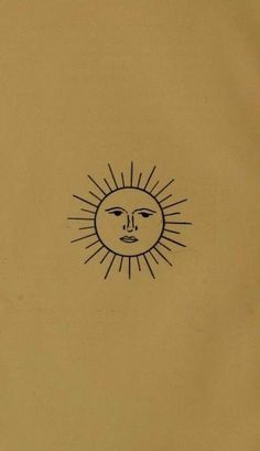 a drawing of a sun with a face drawn on it