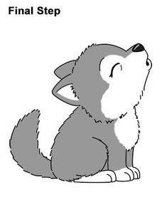 a drawing of a dog with its eyes closed and the words final step written below it