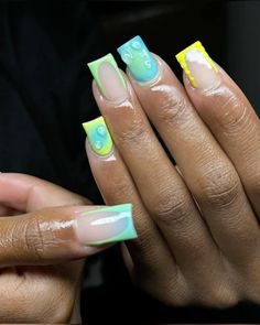 Lime Green Nails Acrylics, Nails Acrylics Short, Short Green Nail Designs, Acrylics Short, Jamaica Nails, Alexis Davis, Nail Inspired, Women Things, Lime Green Nails