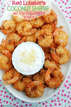 red lobster's coconut shrimp w / pine cola sauce