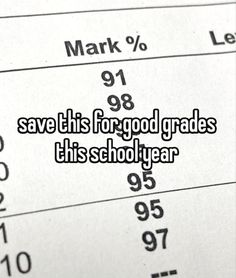 the text reads save his for good grade this school year