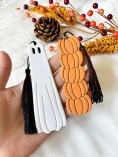 Bookmarks - Multiple Variations – Autumn Cloud Design Clay Bookmark, Clay Business, Diy Tie, Sugar Sugar, Cute Bookmarks, Cottage Core Aesthetic, Clouds Design, Fall Earrings, Fall Halloween Decor