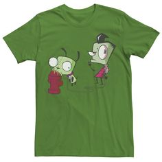 He'll love the playful style of this Men's Nickelodeon Invader Zim Walking Gir Fire Hydrant Portrait Graphic Tee. Crewneck Short sleeves FABRIC & CARE Cotton Machine wash Imported Size: XL. Color: Green. Gender: male. Age Group: adult. Green Novelty Cotton Top, Green Cotton Novelty Top, Portrait Graphic, Playful Style, Invader Zim, Fire Hydrant, Nickelodeon, Fabric Care, Boy Outfits