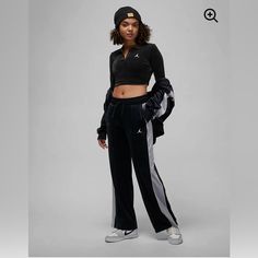 Brand New With Tag Velour Pants, Black Cement, Womens Jordans, New Nike Air, Active Wear Pants, Womens Sweatpants, Pants Black, Nike Air Jordan, Active Wear For Women