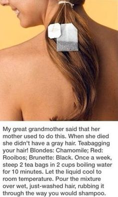 Get Rid Of Grey Hair, Hair Tea, Beauty Remedies, Hair Remedies, Health And Beauty Tips, Grey Hair, Hair Health, Belleza Natural, Hair Skin