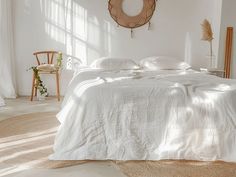 White linen coverlet Linen Coverlet, Linen Bedspread, Hand Dyed Fabric, Bed Cover, Fabric Samples, Bed Covers