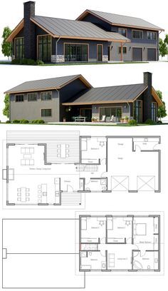 two story house plans with lofts and an open floor plan