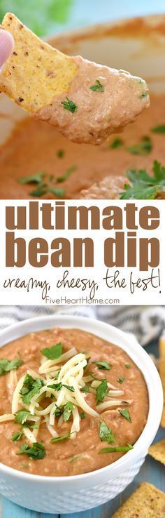 the ultimate bean dip recipe is ready to be eaten